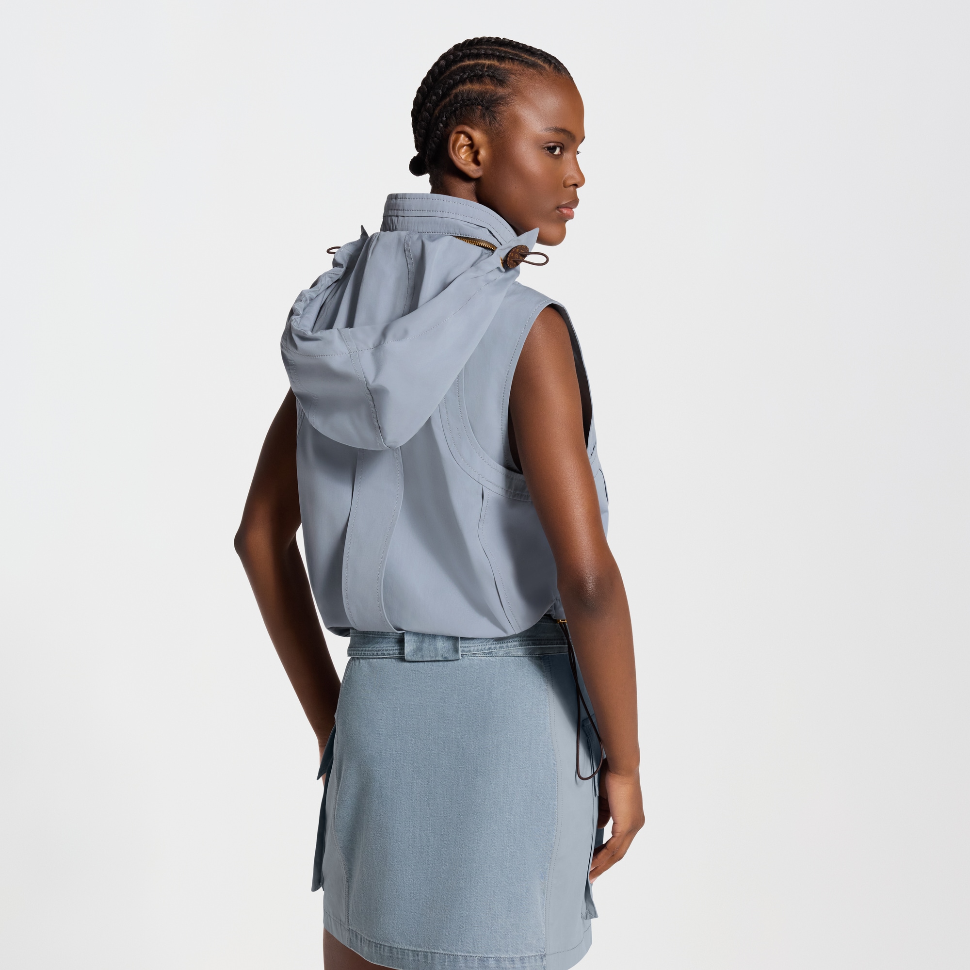 めるみ　HYEON ballerina gilet Loretta Half-Zip Sleeveless Sweat - Iris Rose | Varley